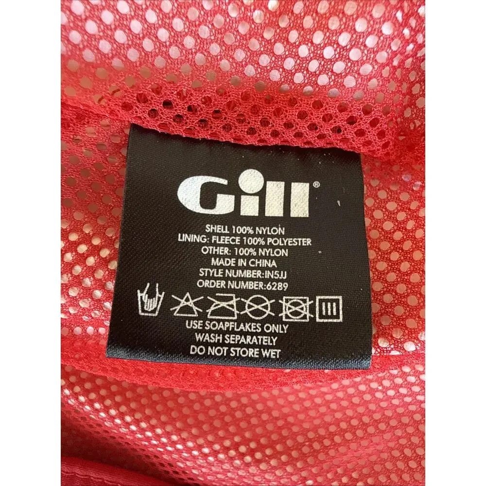 Gill Cruise Jacket Junior M 143-149cm Red Navy Waterproof Sailing Rain Jacket